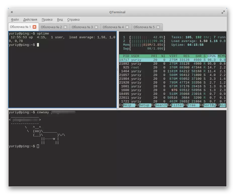 Używanie qterminal jako emulator terminala dla Linuksa