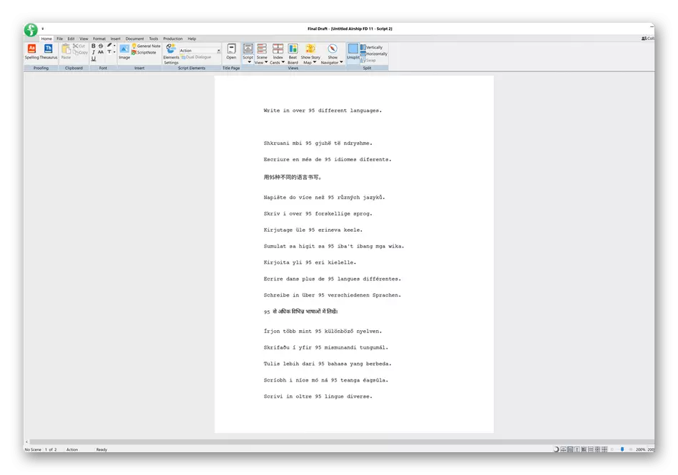 Using the Final Draft program to create scripts on a computer