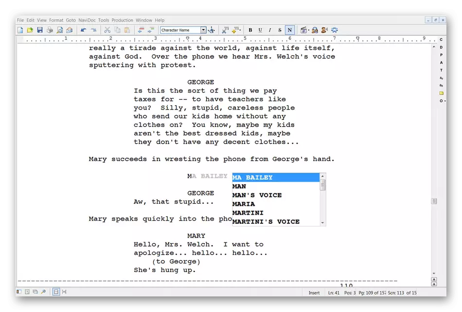 Utilitzant el programa de guionista Magic Magic per escriure scripts en un ordinador