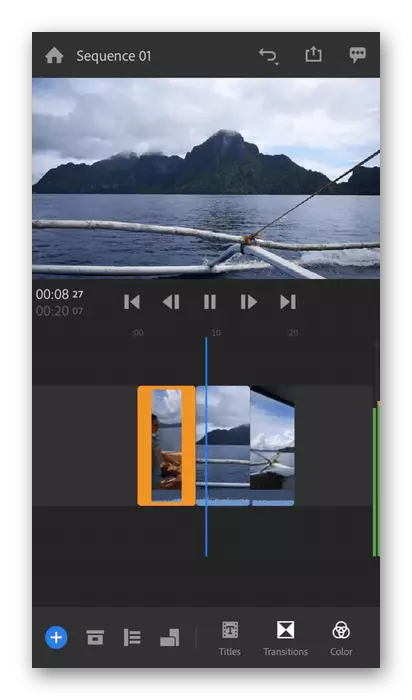 Adobe Project Rush proqramı istifadə edərək, Android video redaktə