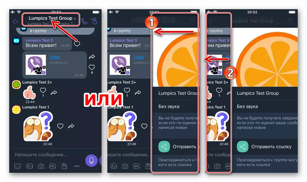 Viber for iPhone Calling Menu Group Chat Information