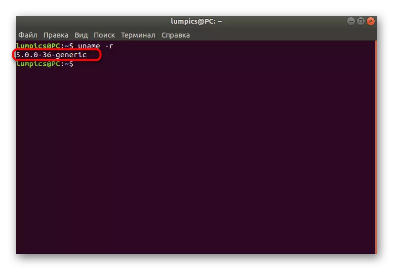 Ergebnisse nach Eingabe des Befehls, um die Version des Kernels in Ubuntu zu überprüfen