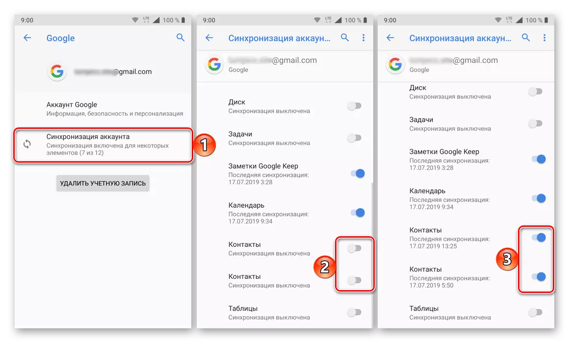 Nucené synchronizace kontaktů Google na mobilním zařízení