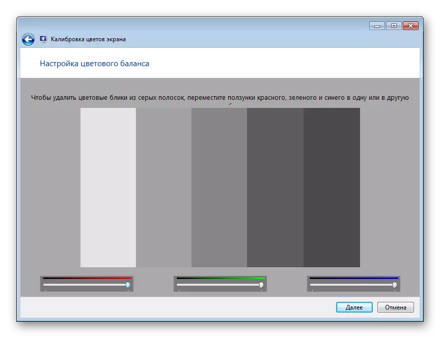 Mueva los deslizadores para configurar el contraste en Windows 7