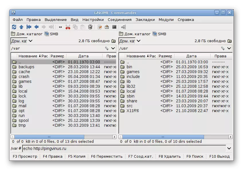 Koristeći GNOME zapovjednik File Manager u Linux distribucija