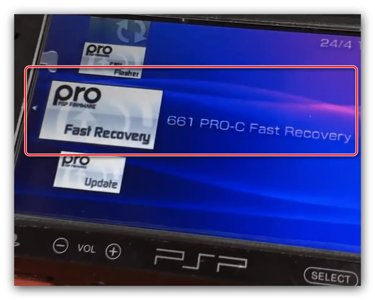 Re-lanzar o firmware virtual despois de instalar CFW en PSP