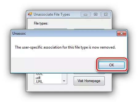 Conferma delle modifiche nelle associazioni di file tramite lassoc in Windows 7