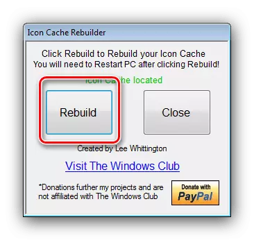 Mimitian Ikon cache pikeun ngabéréskeun masalah sareng beberesih baskét dina Windows 7