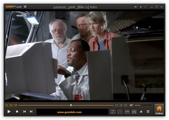 Primjer uređaja GOM Player Video na računalu