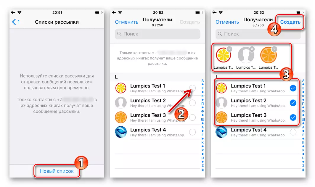 Yangi pochta ishtirokchilari ro'yxatini iOSApp uchun iOSApp
