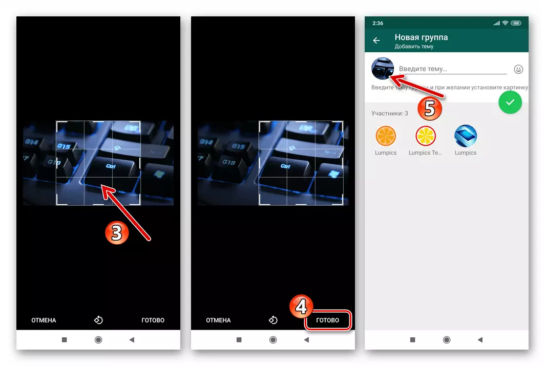 WhatsApp voor Android-groepsfoto's installeren bij het maken van het