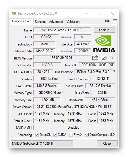 Usando o programa GPU-Z para diagnosticar unha computadora