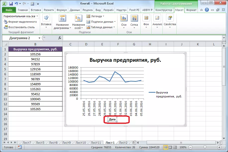Microsoft Excel ରେ ଭୂସମାନ୍ତର ଅକ୍ଷ ନାମ