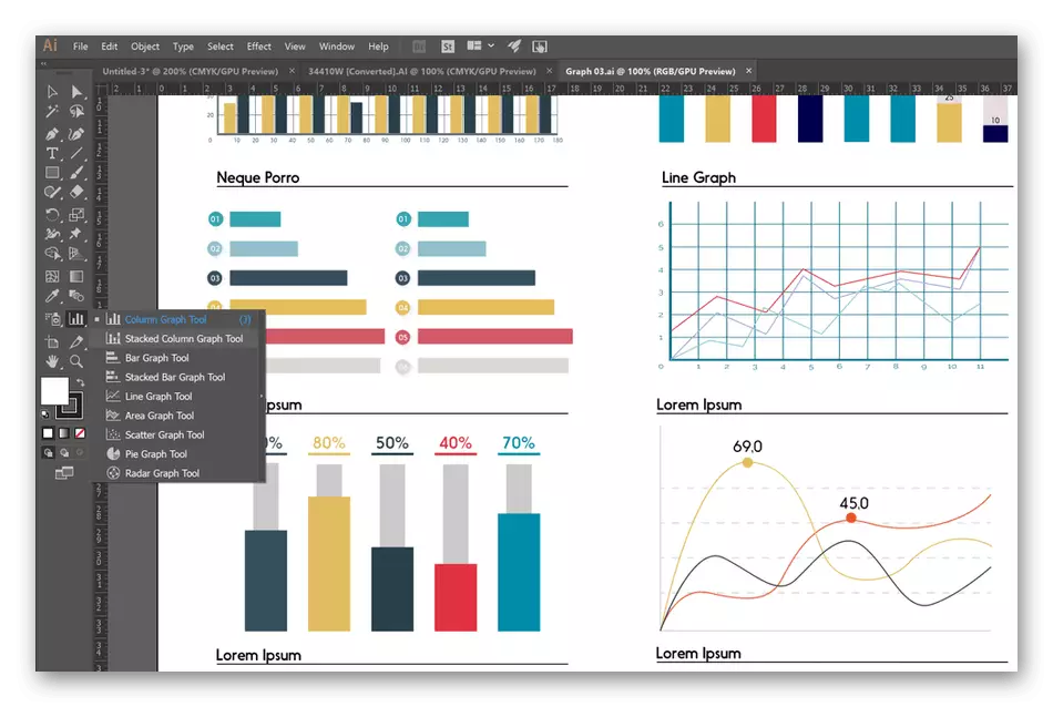 Adobe Illlathorator software ကို အသုံးပြု. Infographics များကိုဖန်တီးခြင်း