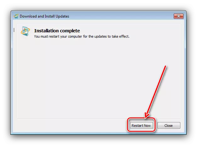 Rebat efter installation af opdateringen for at løse TrustedInstaller-problemet på Windows 7