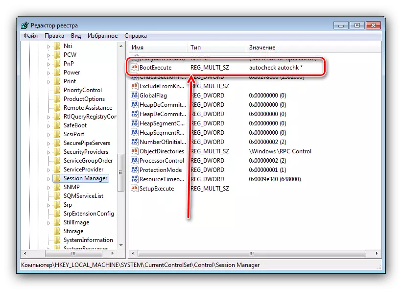 Åbn registreringsregistrering for at deaktivere CHKDSK ved Start Windows 7