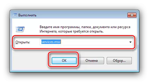 Các dịch vụ mở để loại bỏ quy trình lỗi cuộc gọi trên Windows 7