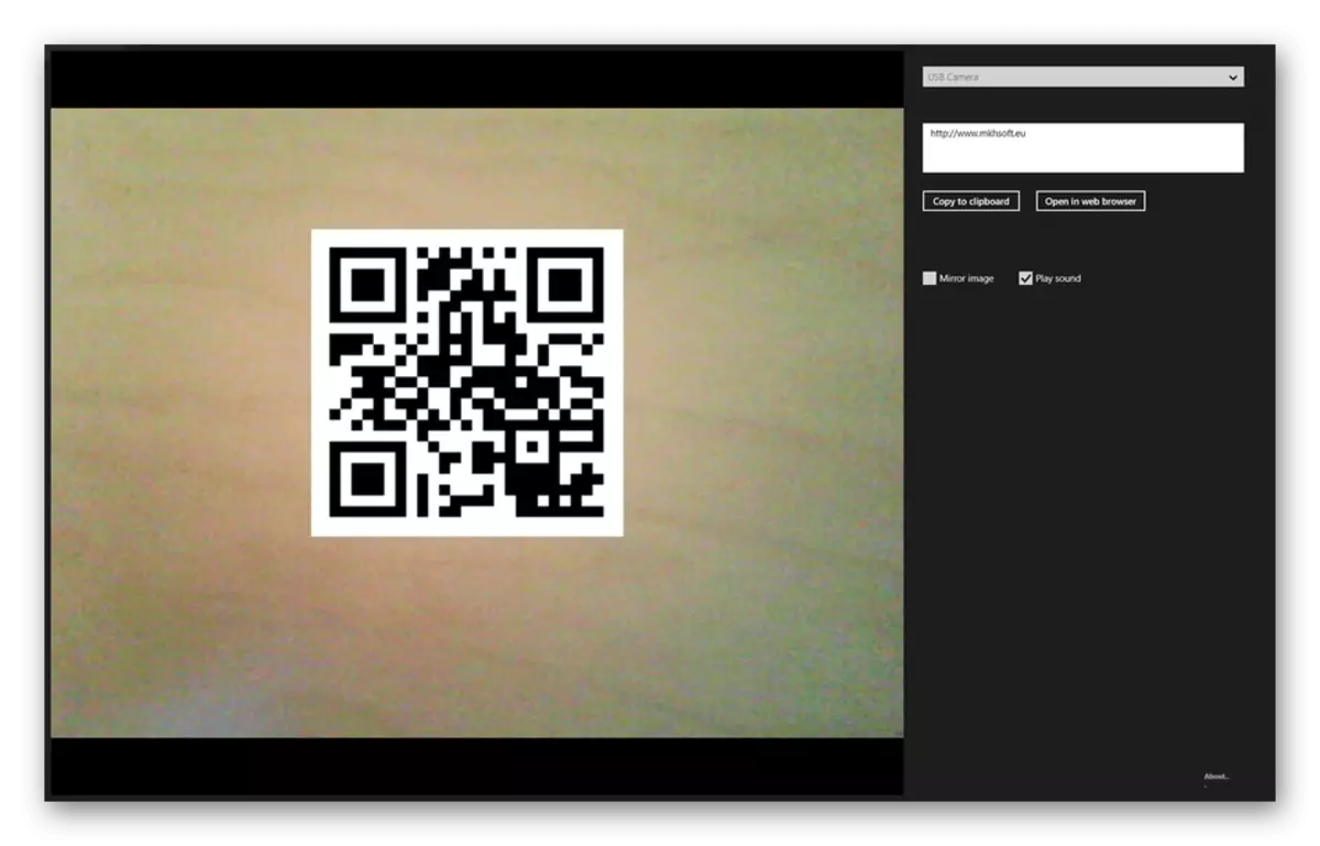 Mei help fan it MKH Barcode Reader-programma om QR-codes te lêzen