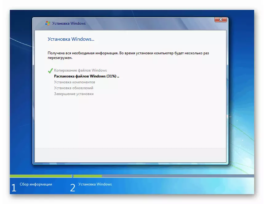 Installere Windows 7-operativsystemet fra installasjonsmediet