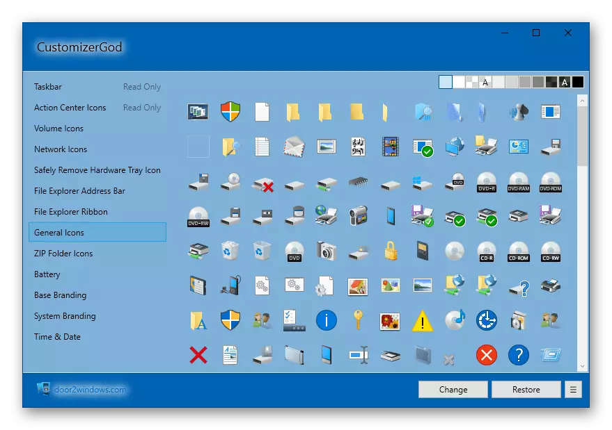Usando o programa de Deus personalizador para configurar Windows 10