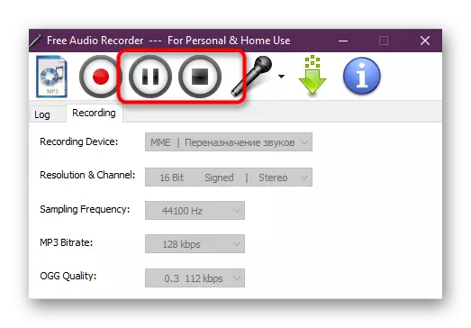 Stop eller afslutte lydoptagelse fra en mikrofon i Free Audio Recorder