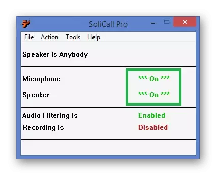 Выкарыстанне праграмы SoliCall для падаўлення шумоў мікрафона
