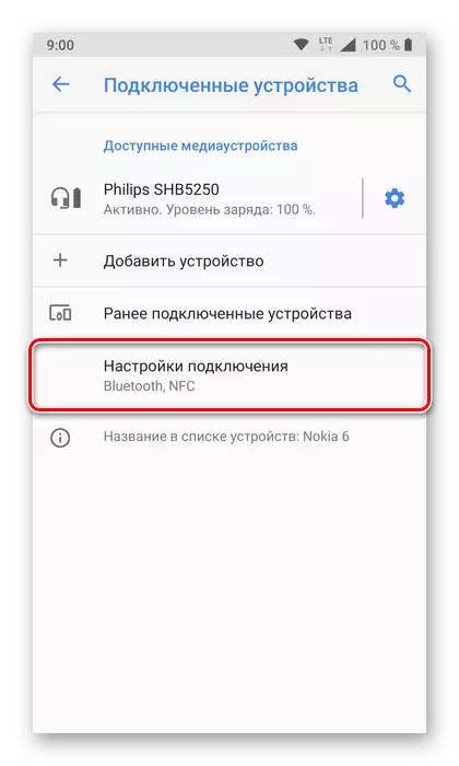 Impostazioni di connessione per la disponibilità NFC al telefono con Android