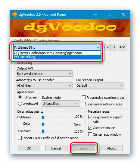 Setting the DGVoodoo Configuration Folder in Windows 10