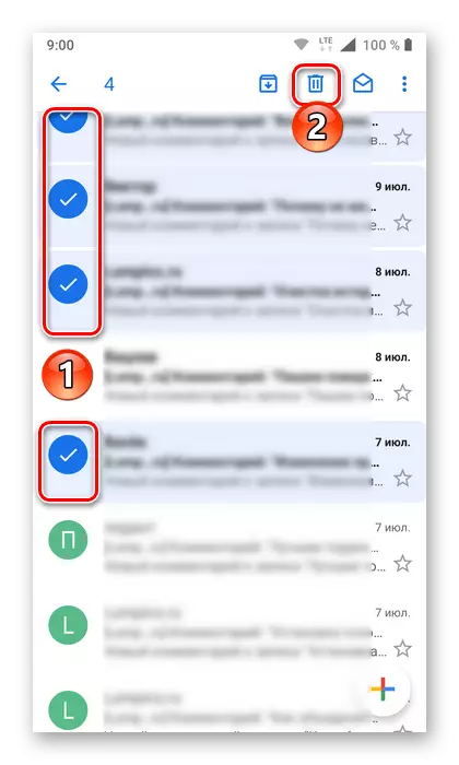 мобиль кушымта Gmail елда сайлап хатлары лары