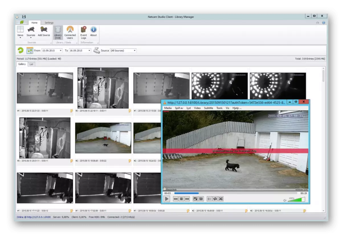 Program Eksternal Kanggo Pengawasan Video Studio Netcam