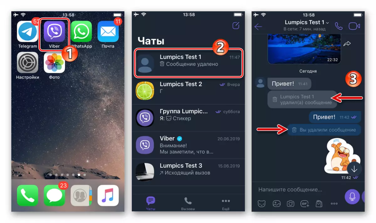 Viber pour la transition iPhone pour discuter avec des notifications sur les faits