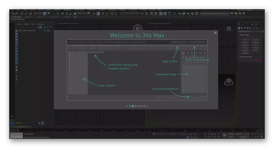 Những bước đầu tiên trong việc làm việc với Autodesk 3ds Max
