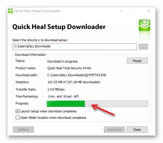 Quick Heal Total ta 'Sigurtà Proċess Download Installer Komponenti Applikazzjoni
