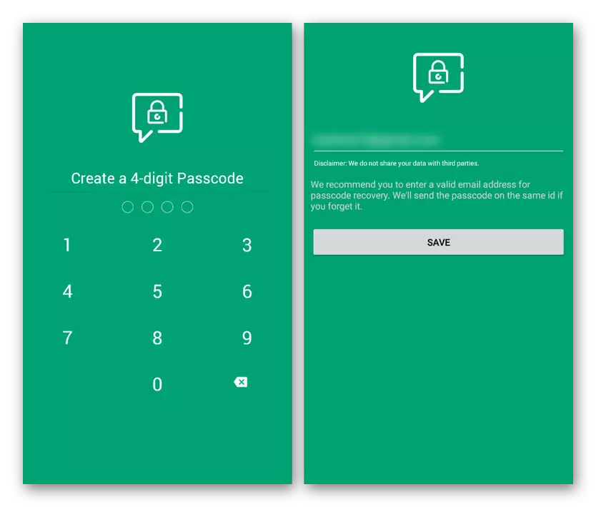 Memasang PIN di Locker untuk aplikasi Chat Whats di Android