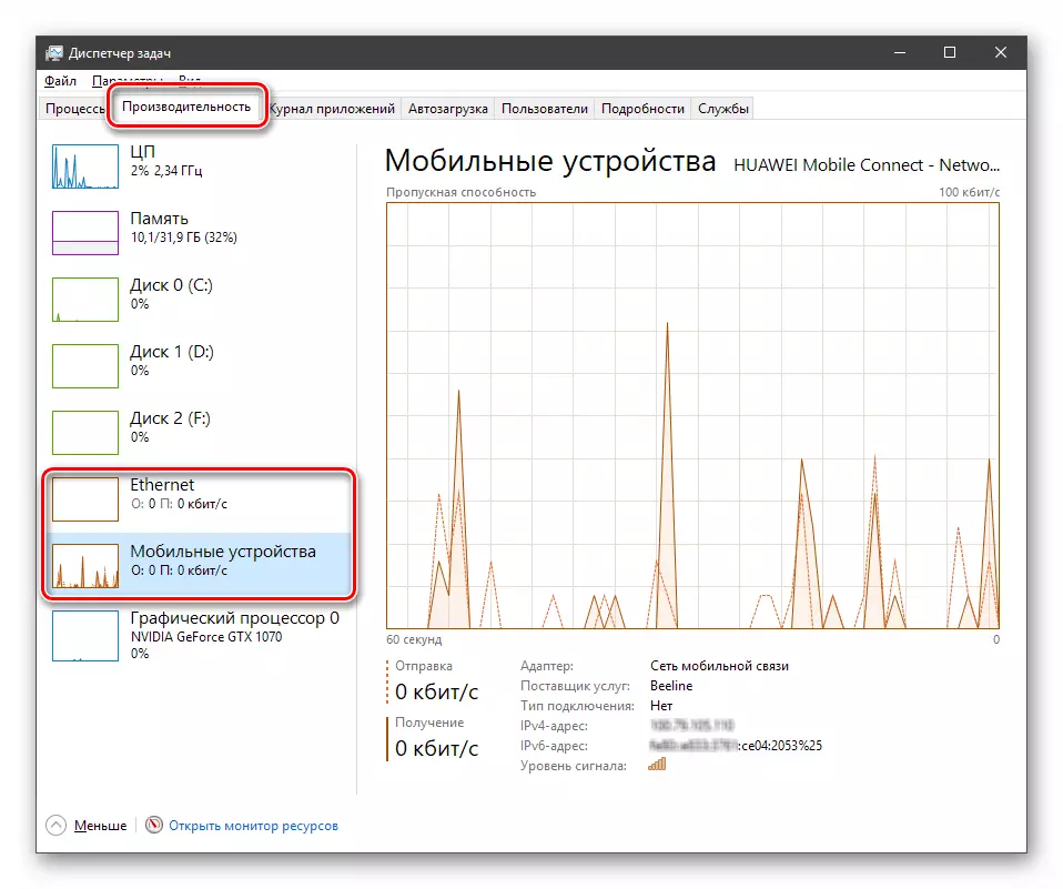 การตรวจสอบความเร็วการถ่ายโอนข้อมูลผ่านการเชื่อมต่อเครือข่ายใน Windows 10 Task Manager