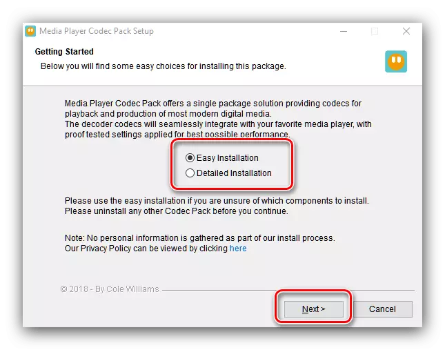 Inicio Instalación de Media Codec Pack para instalar códecs para Windows Media Player