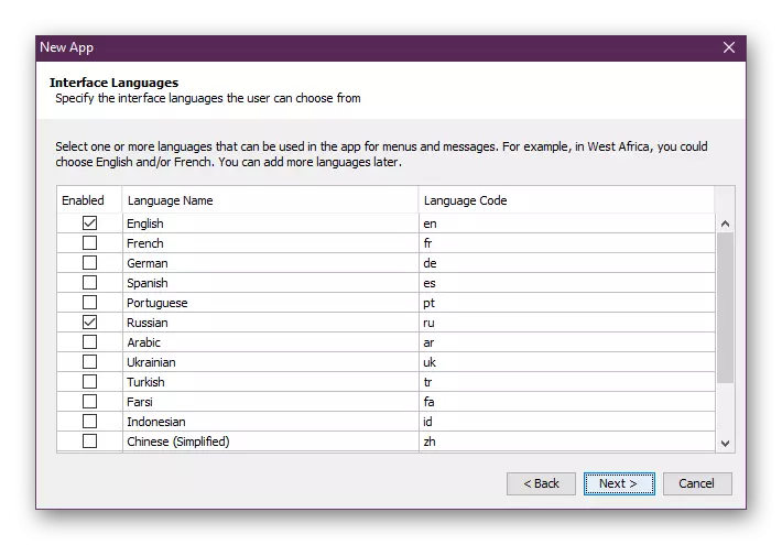Dodavanje dodatnih jezičnih paketa u programu App Builder programa Pisma