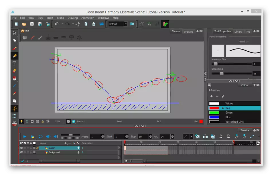 Toon Boom үйлесімінде анимациялық траектория құру