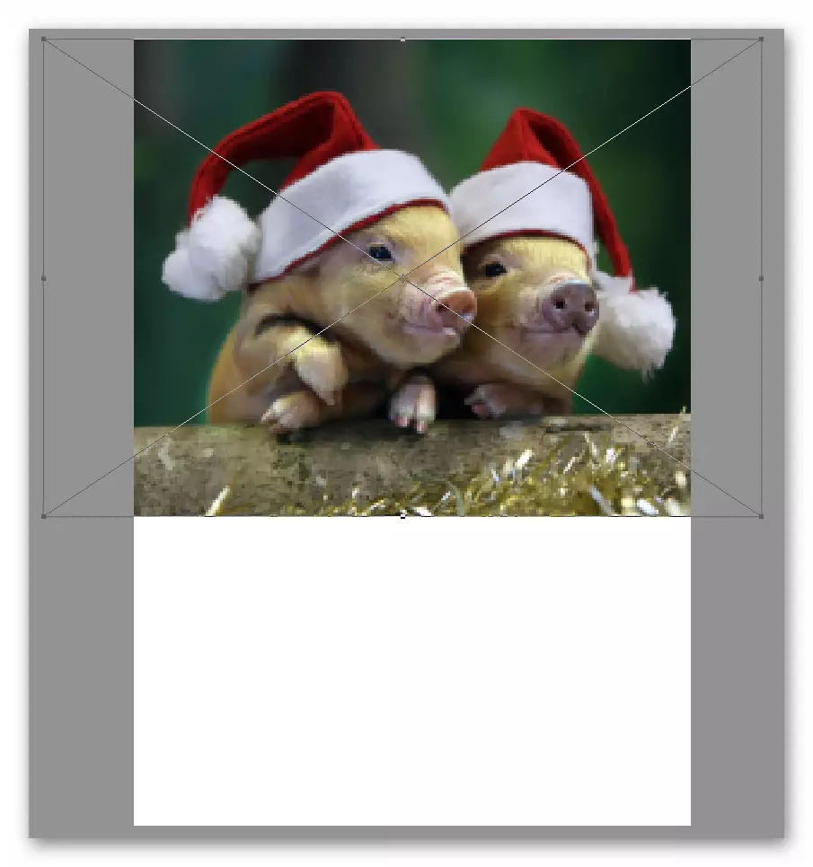 La col·locació d'una imatge de fons en la lona a l'crear un calendari en Photoshop