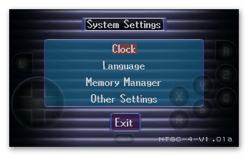 Contoh menu utama emulator di Saturnus.emu di Android