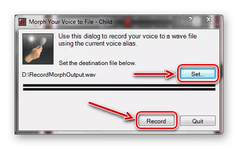 Parametri za snimanje glasa u programu Morphvox Pro