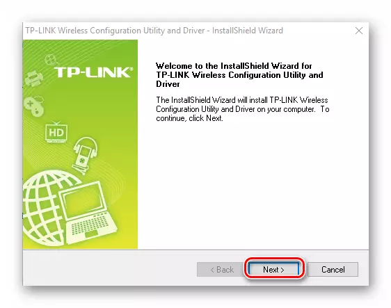 Buka instalasi supir update utiliti anu branded pikeun Wi-Fi TP-link adapters