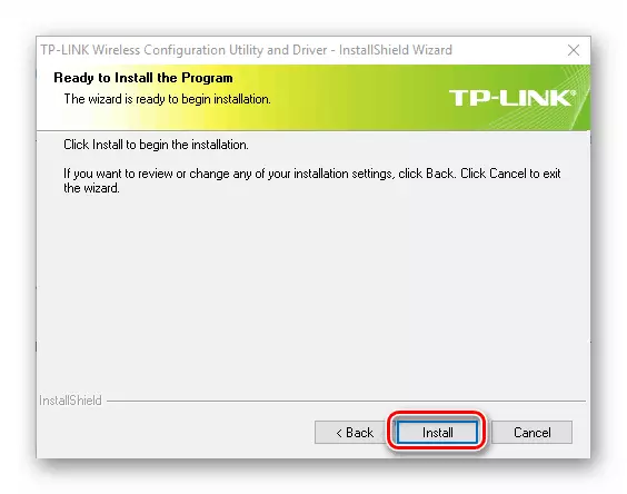 Ang proseso sa pag-instalar sa Utility sa pag-update sa Branded Driver alang sa Wi-Fi TP-Link Adapters