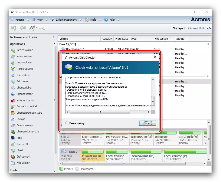 HDD Recovery Recovery Operation av Acronis Disk Director