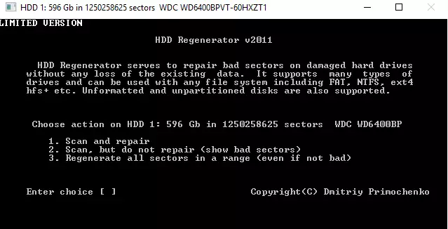 Scan na Recovery Disk Hard.