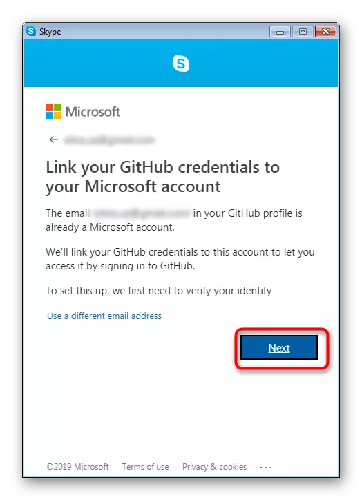 Notifica del legame riuscito del conto GitHub a Skype