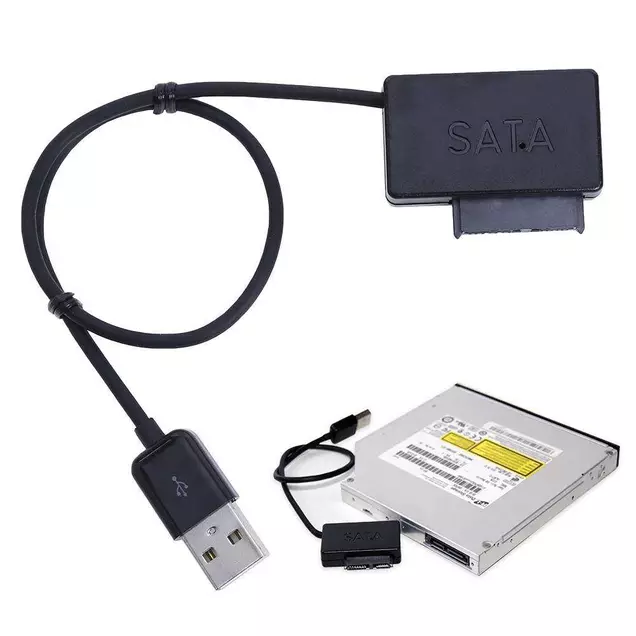 Görünüş SATA-USB adapter bir kompüter bir sürücü qoşulmaq üçün