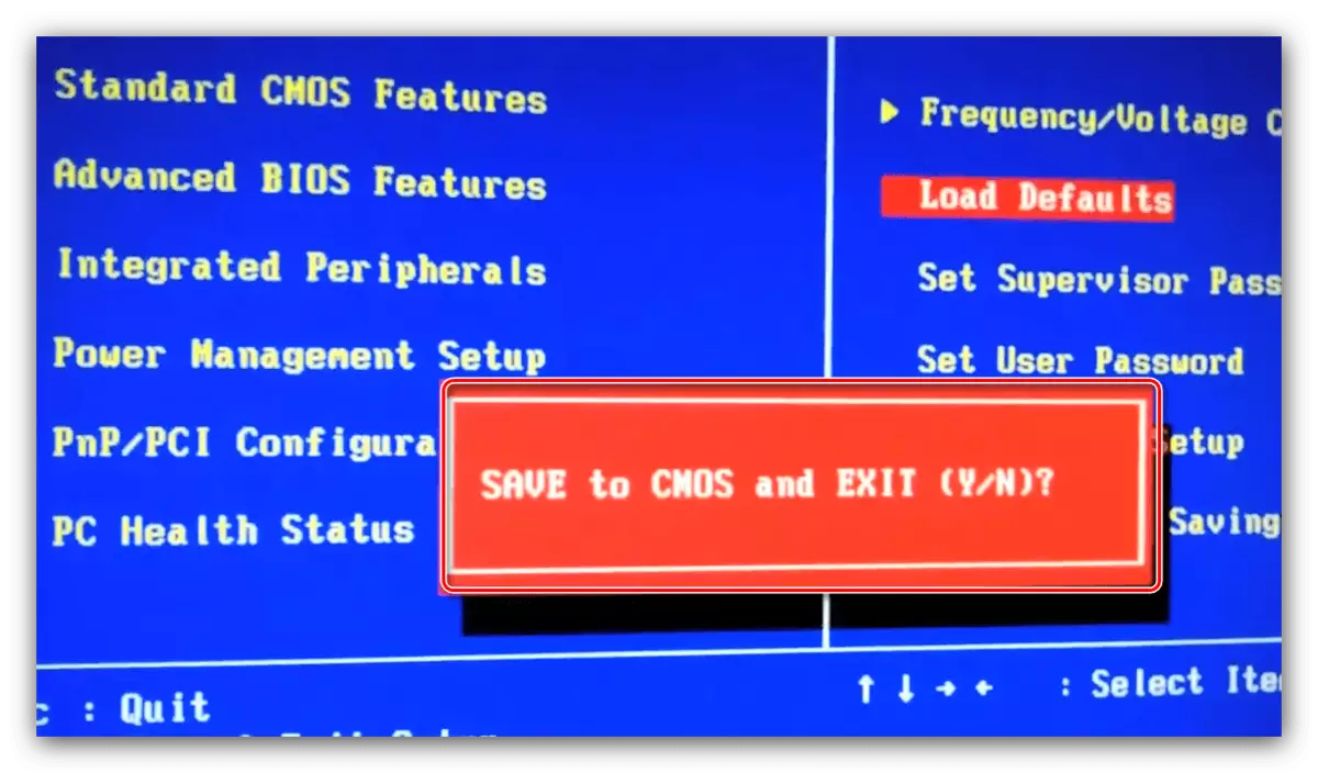 Sortie avec des paramètres d'enregistrement dans Phoenix BIOS pour overclocker le processeur
