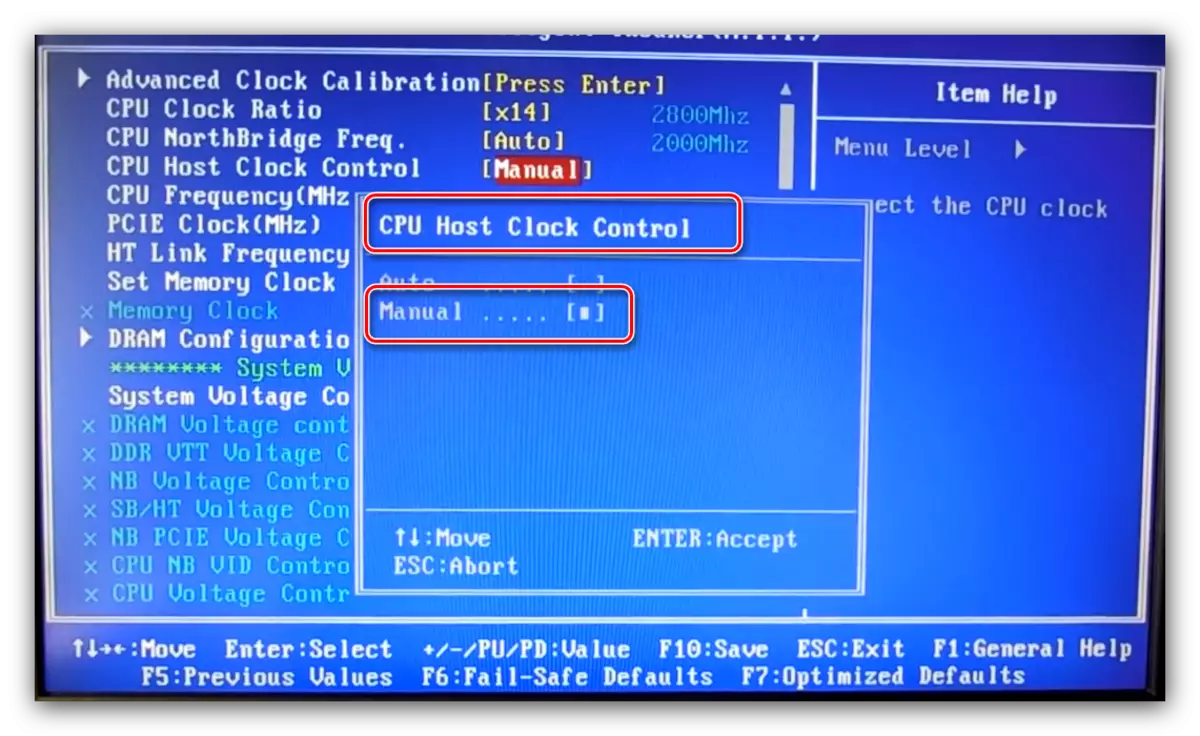 Upravljanje početnom položaju multiplikatora u BIOS-u za Overclock procesora