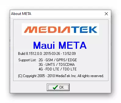 ZTE BLADE X3 MAUI META Programı, IMEI'yi cihazda geri yüklemek için